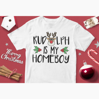 Tricou Crăciun Rudolph Homeboy