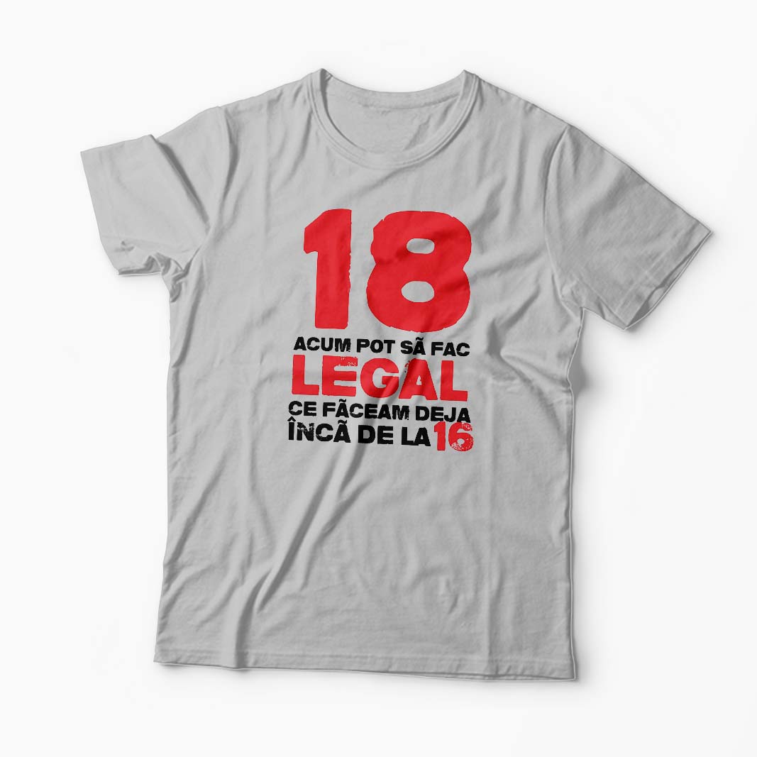 Tricou 18 ani si Legal - Bărbați-Gri