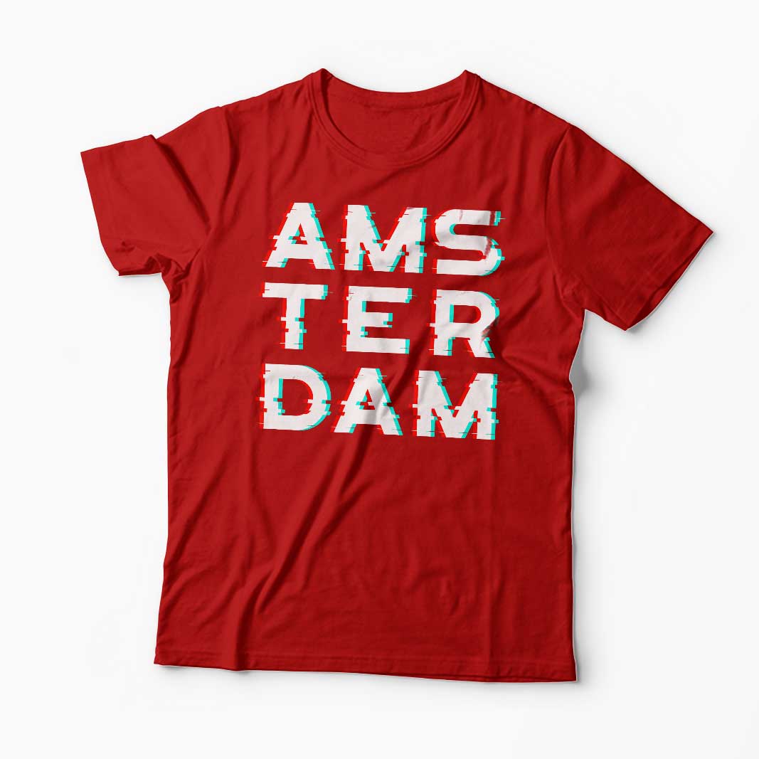 Tricou Amsterdam - Bărbați-Roșu
