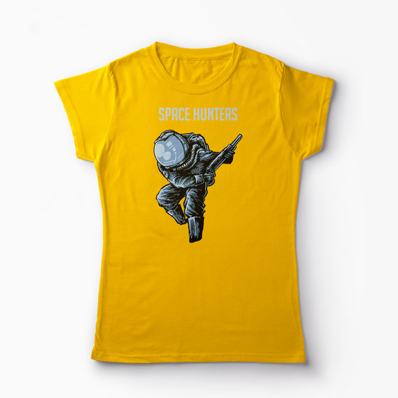 Tricou Astronaut Space Hunters - Femei-Galben