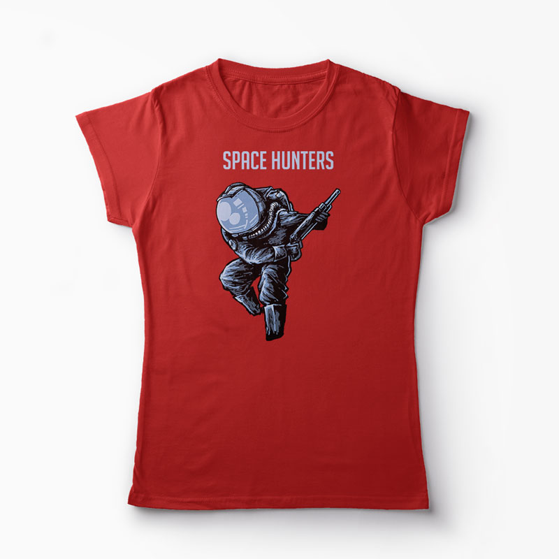 Tricou Astronaut Space Hunters - Femei-Roșu