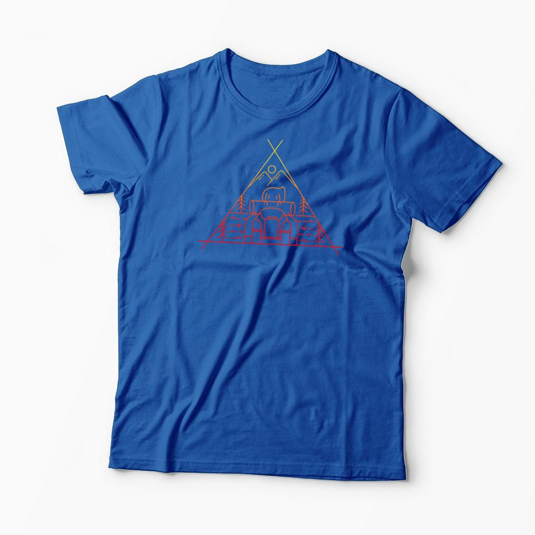 Tricou Aventură în Aer Liber - Bărbați-Albastru Regal