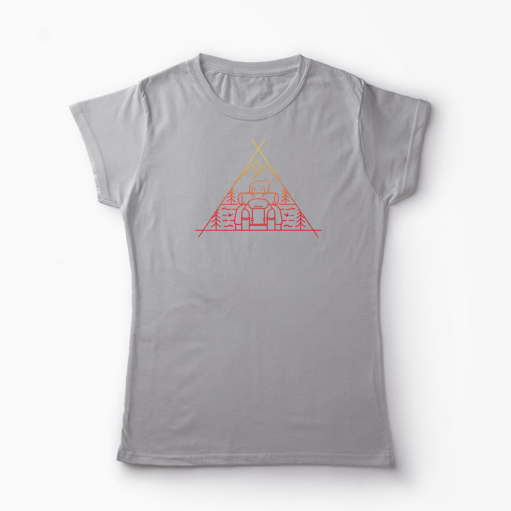 Tricou Aventură în Aer Liber - Femei-Gri