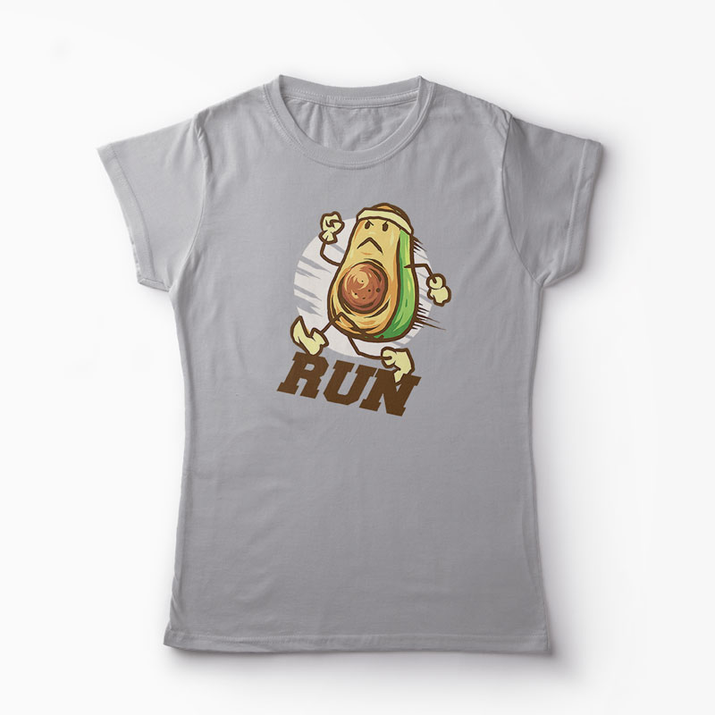 Tricou Avocado Run - Alergare Personalizat - Femei-Gri