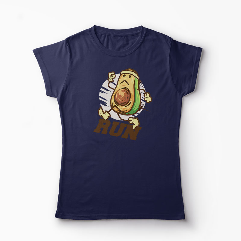 Tricou Avocado Run - Alergare Personalizat - Femei-Bleumarin