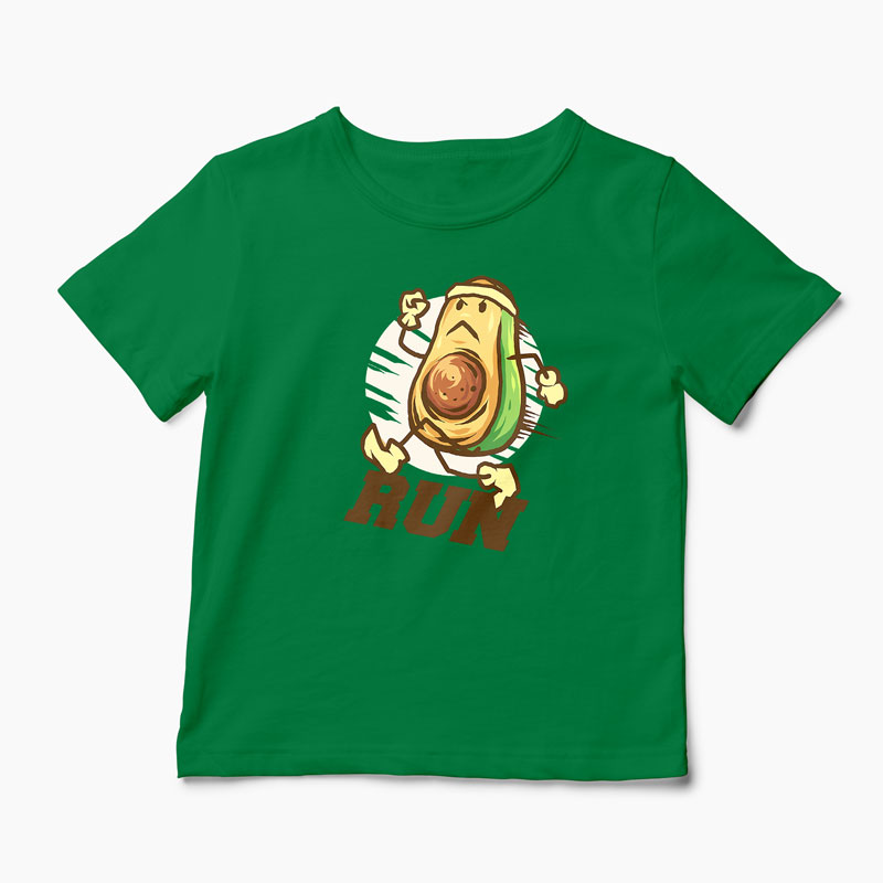 Tricou Avocado Run - Alergare Personalizat - Copii-Verde
