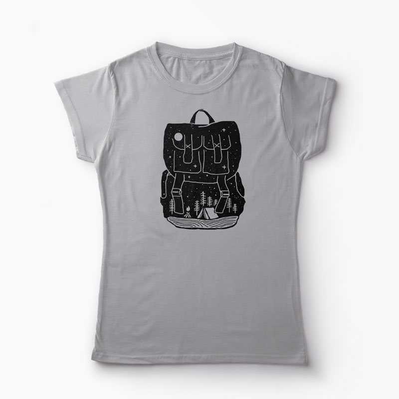 Tricou Backpacker - Natura Rucsac - Femei-Gri