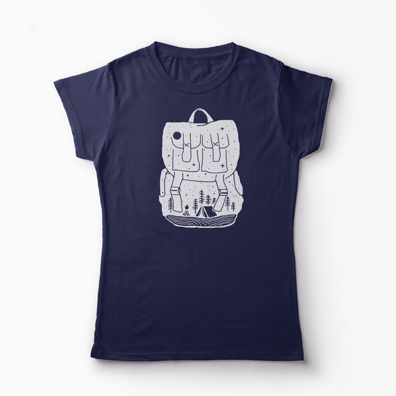 Tricou Backpacker - Natura Rucsac - Femei-Bleumarin