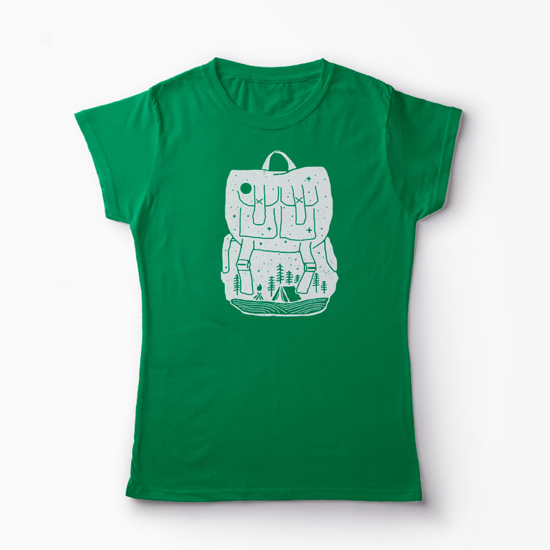 Tricou Backpacker - Natura Rucsac - Femei-Verde