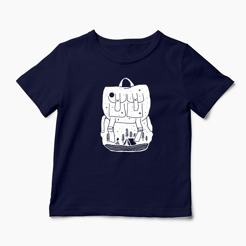 Tricou Backpacker - Natura Rucsac - Copii-Bleumarin