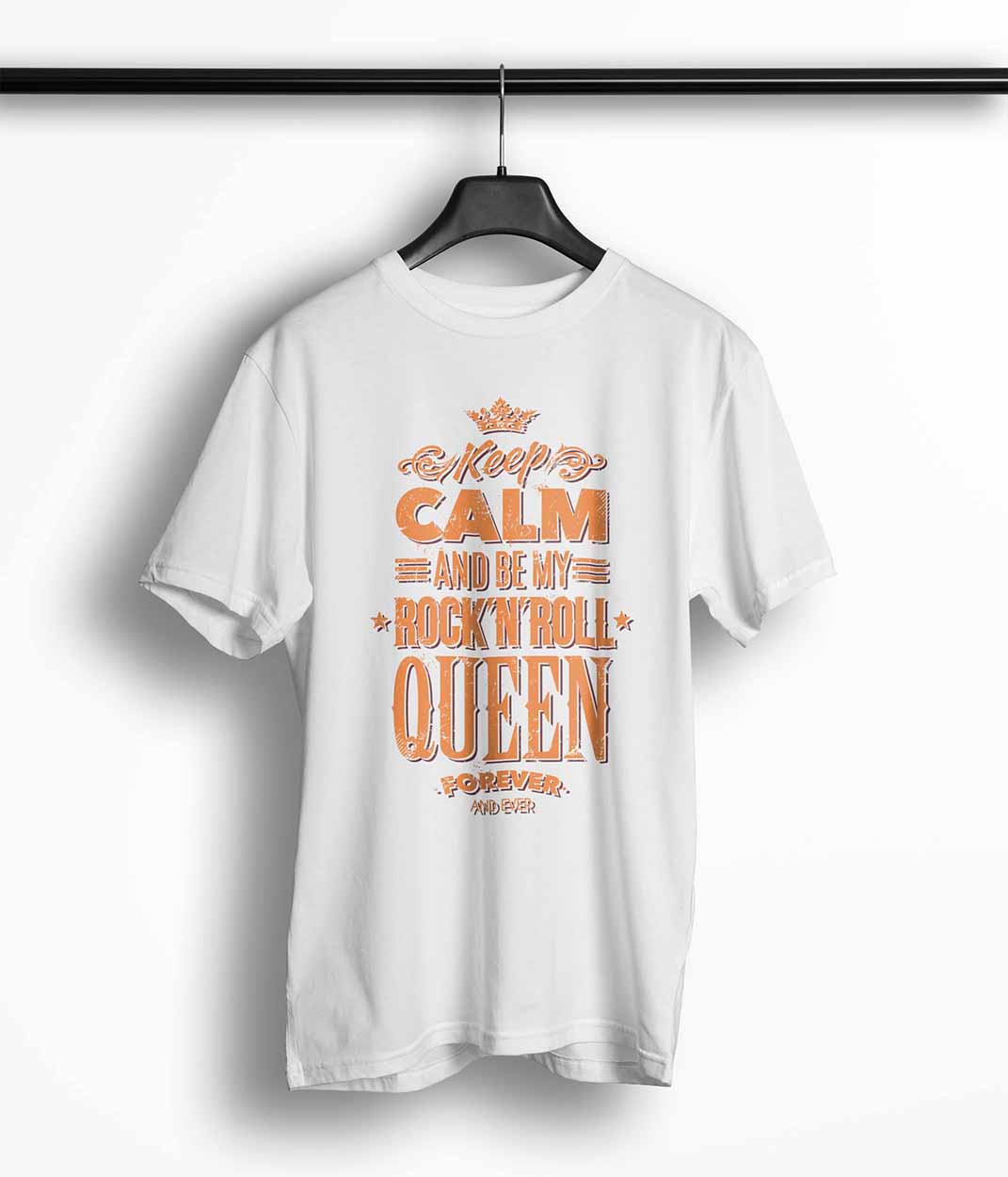 Tricou Barbati Personalizat Keep Calm and Be My Rock N Roll Queen