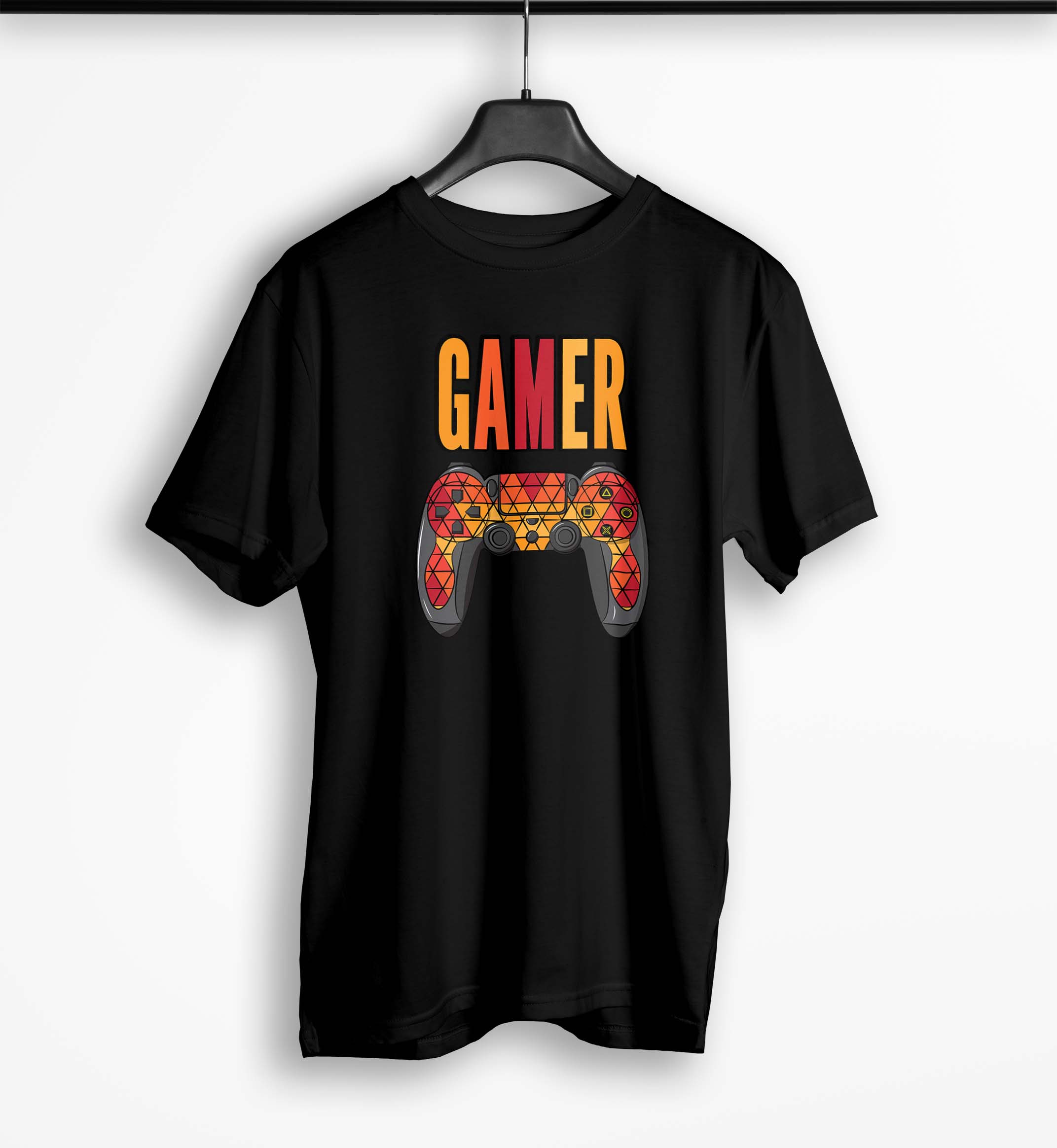 Tricou Barbati Personalizat Gamer PlayStation Controller - Bărbați-Negru