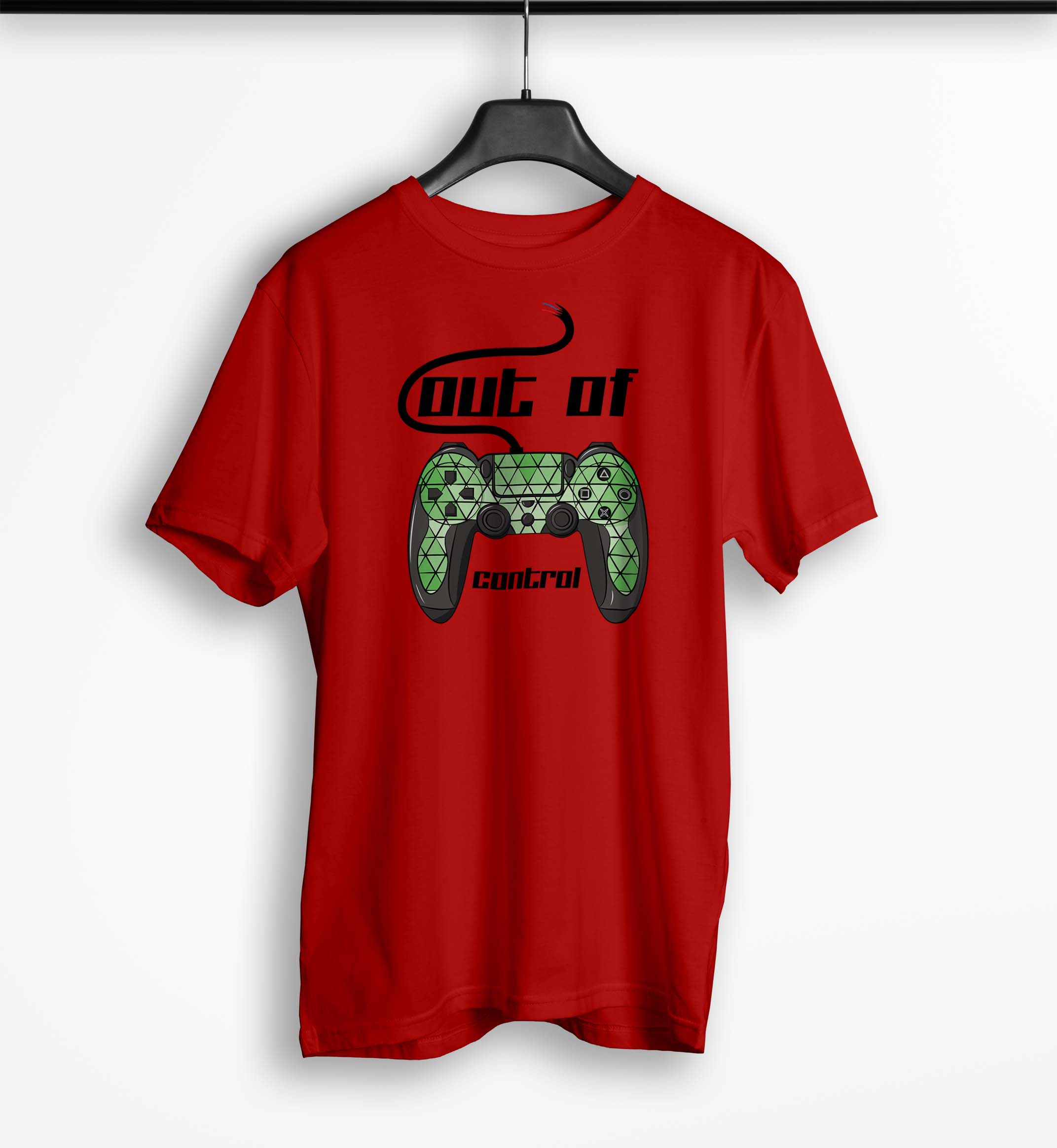 Tricou Barbati Personalizat PlayStation Out of Control - Bărbați-Roșu