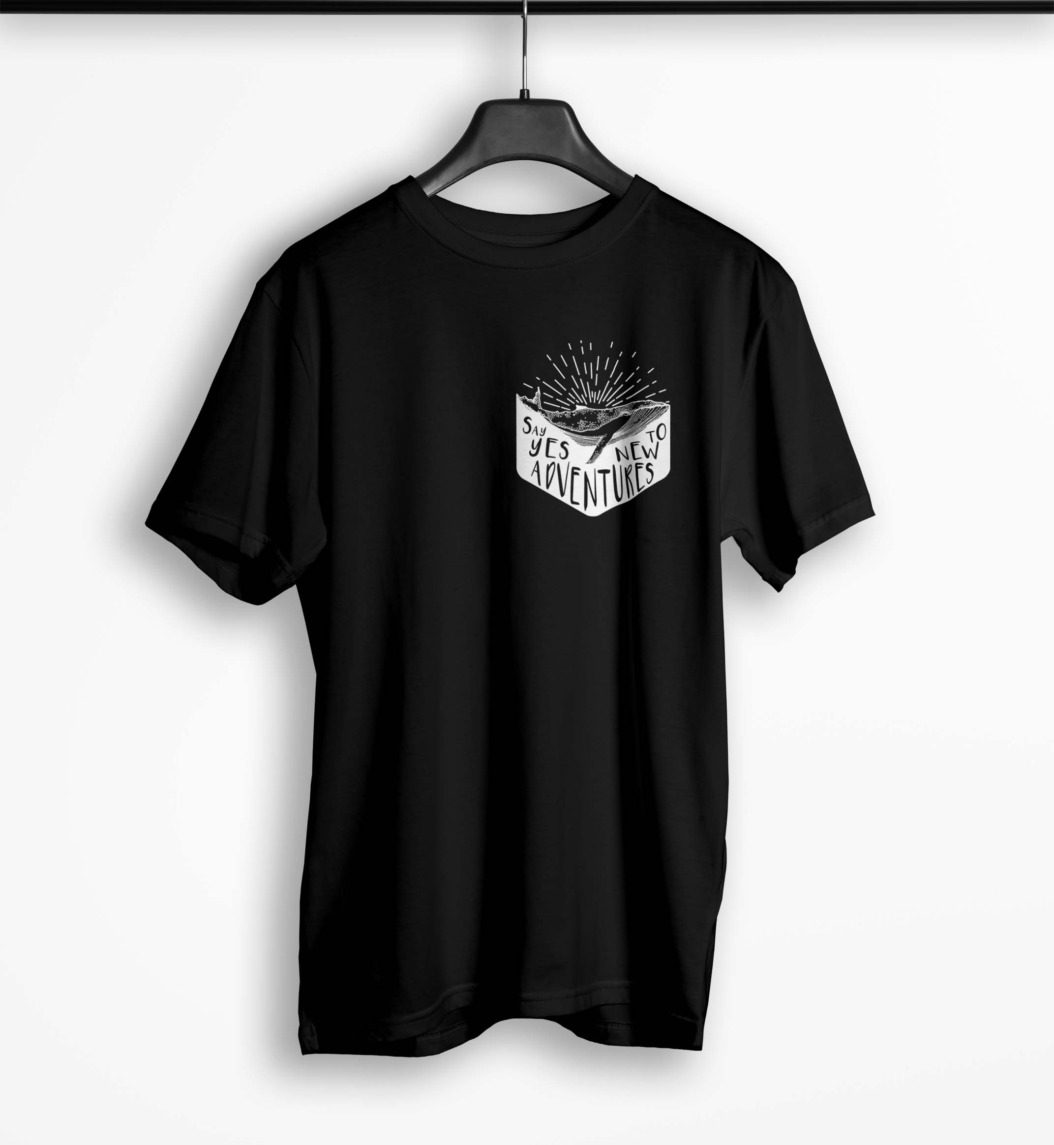 Tricou Barbati Personalizat Say Yes to New Adventures - Bărbați-Negru
