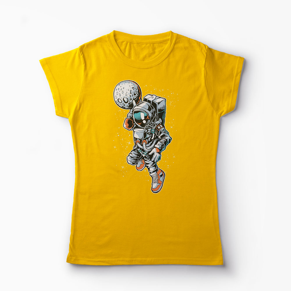 Tricou Baschet Astronaut Dunk - Femei-Galben