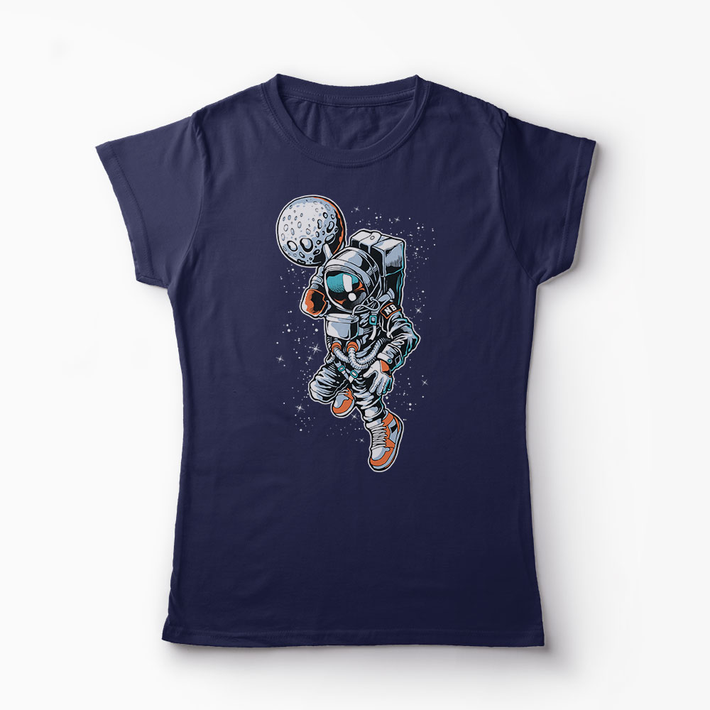 Tricou Baschet Astronaut Dunk - Femei-Bleumarin