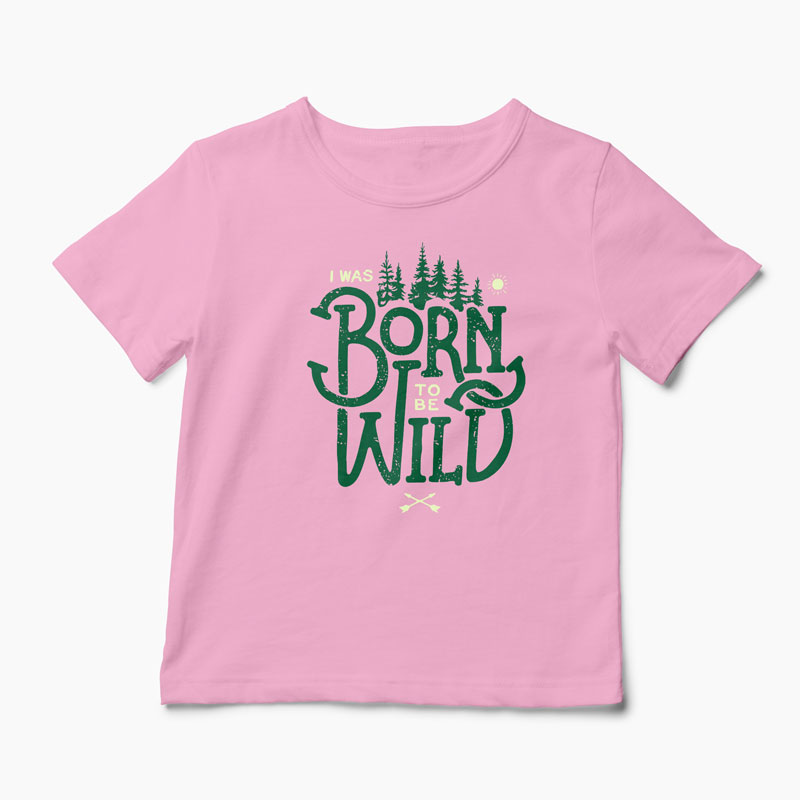 Tricou Born To Be Wild - Copii-Roz
