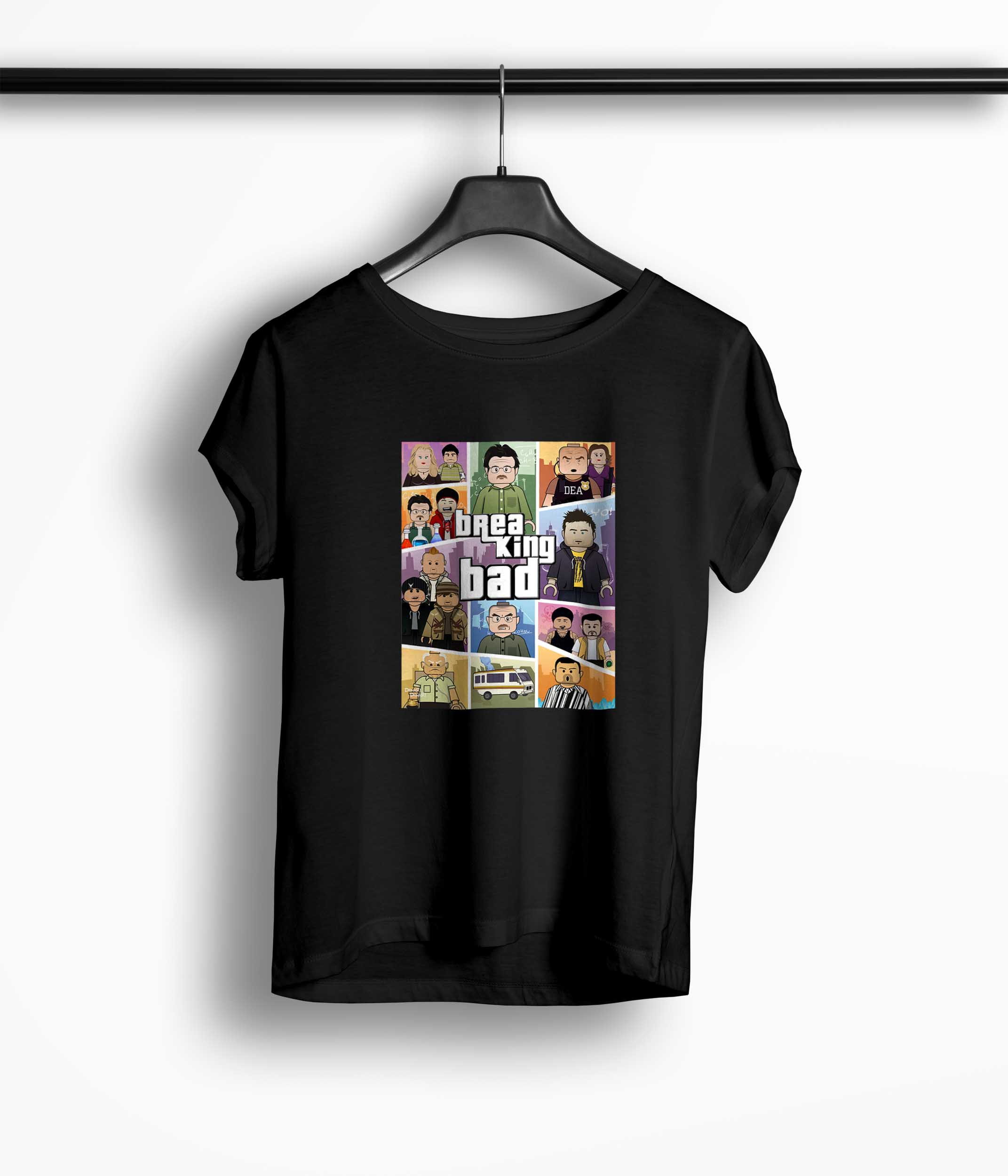 Tricou Breaking Bad Lego Gta Theme - Femei-Negru