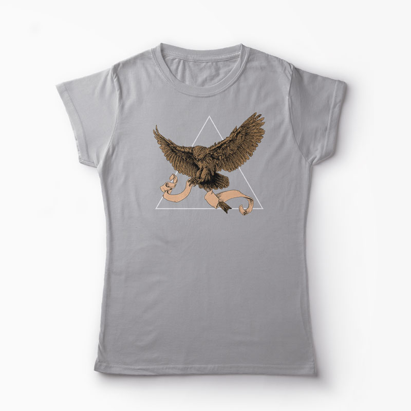 Tricou Bufniță - Femei-Gri