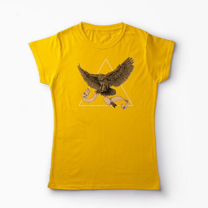 Tricou Bufniță - Femei-Galben
