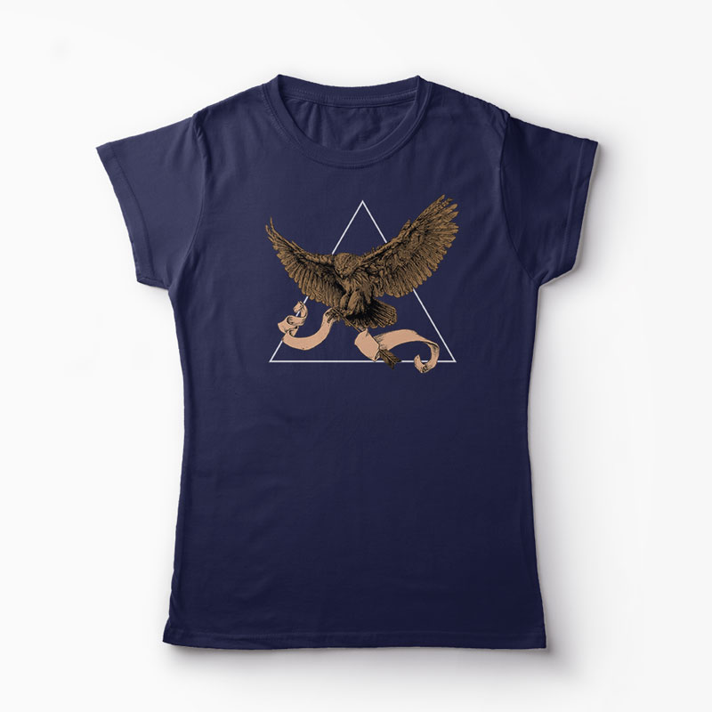 Tricou Bufniță - Femei-Bleumarin