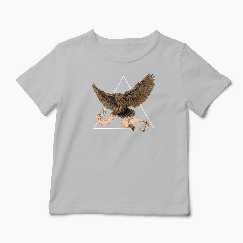 Tricou Bufniță - Copii-Gri