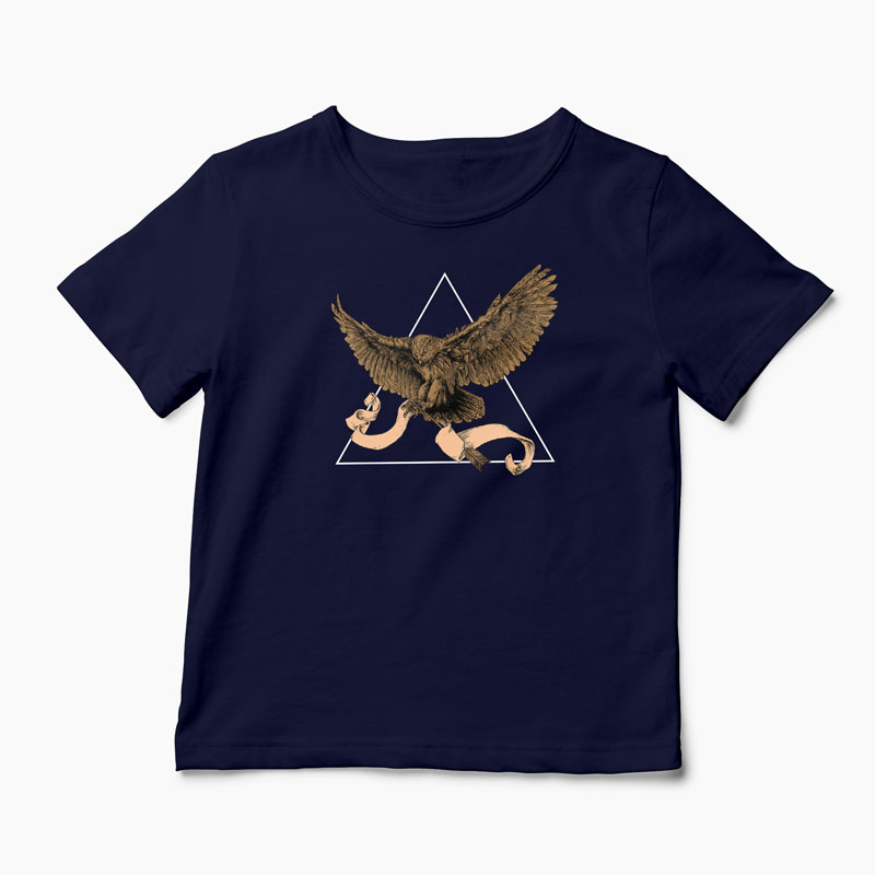 Tricou Bufniță - Copii-Bleumarin