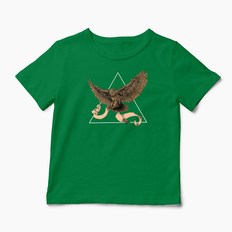 Tricou Bufniță - Copii-Verde