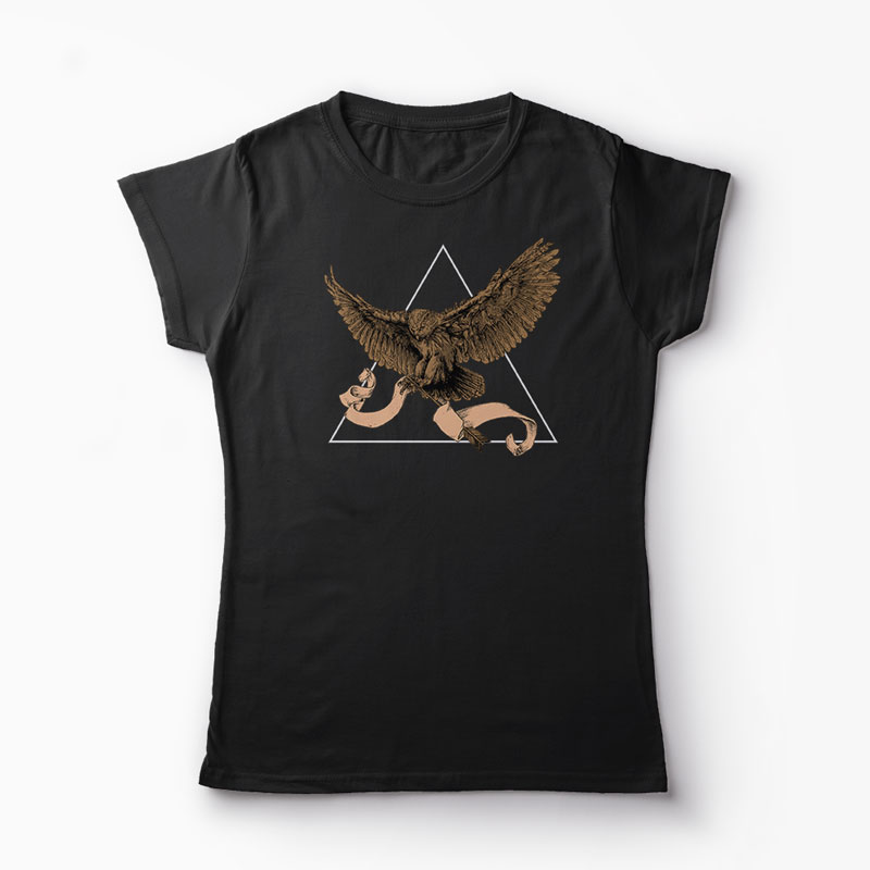 Tricou Bufniță - Femei-Negru