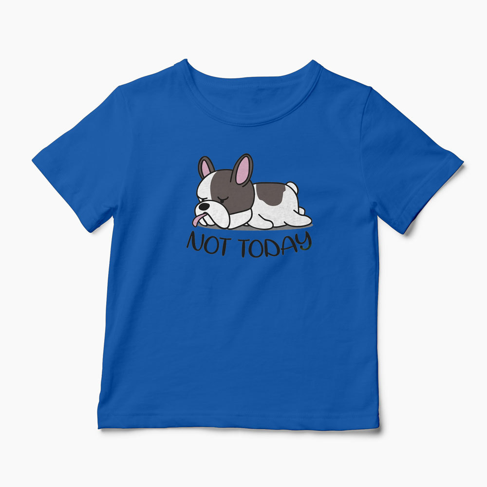 Tricou Bulldog Francez - Nu Azi - Copii-Albastru Regal