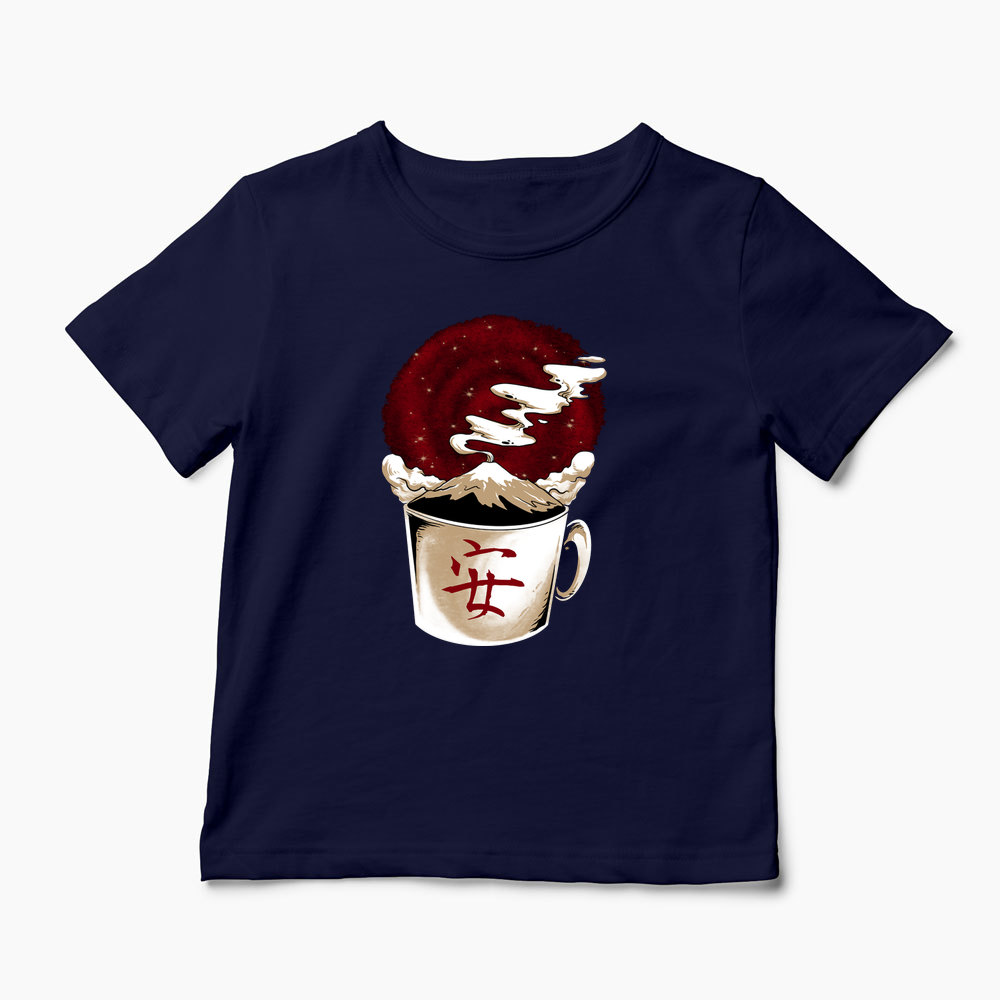 Tricou Cafea - Muntele Fuji - Copii-Bleumarin