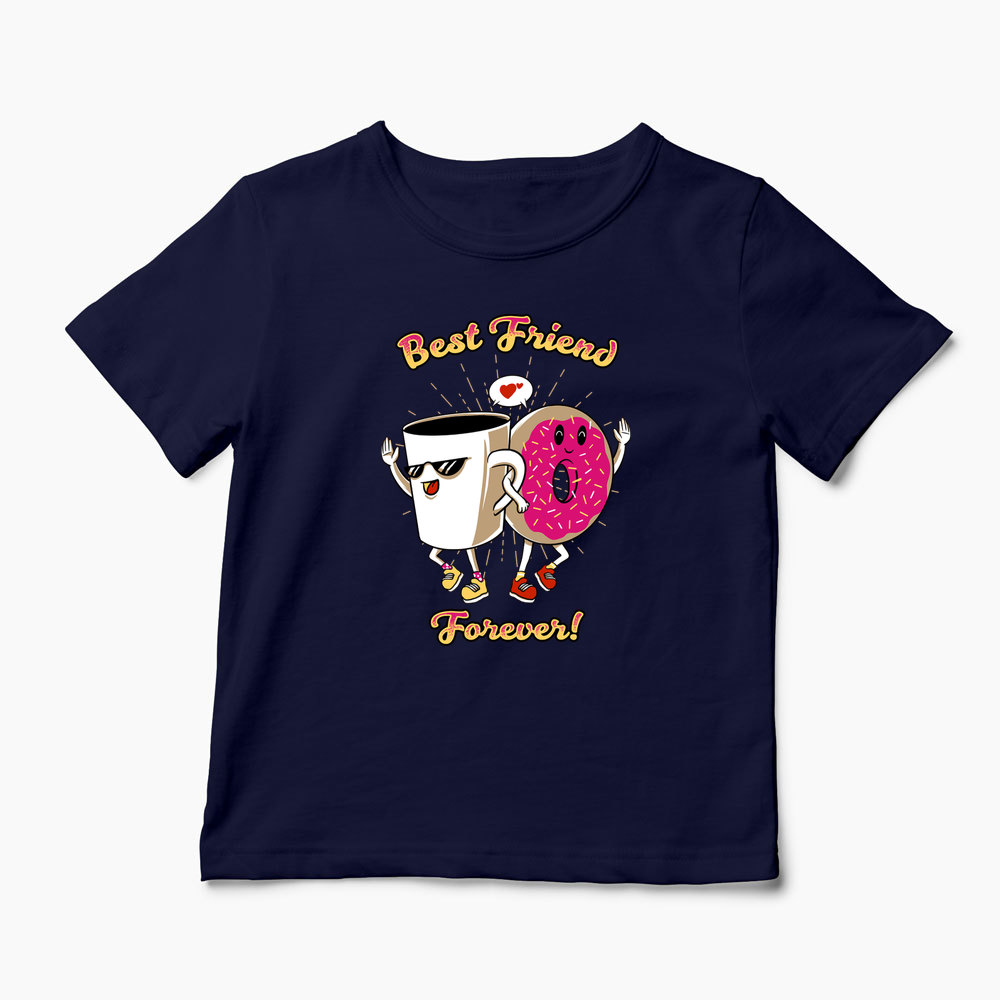 Tricou Cafea și Donut Friends - Copii-Bleumarin