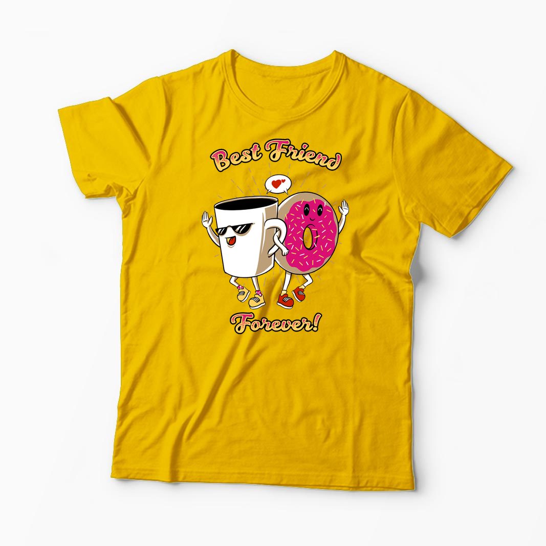 Tricou Cafea și Donut Friends - Bărbați-Galben