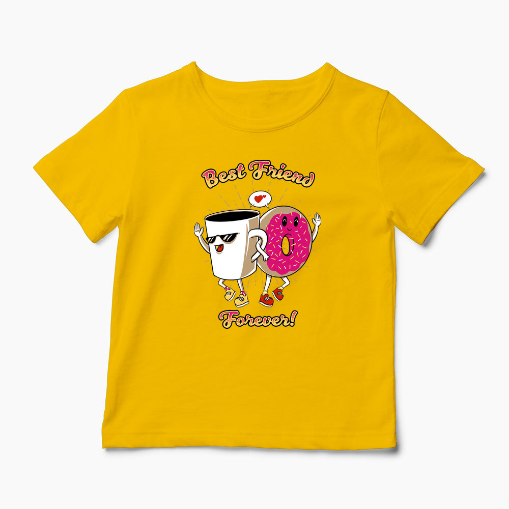 Tricou Cafea și Donut Friends - Copii-Galben