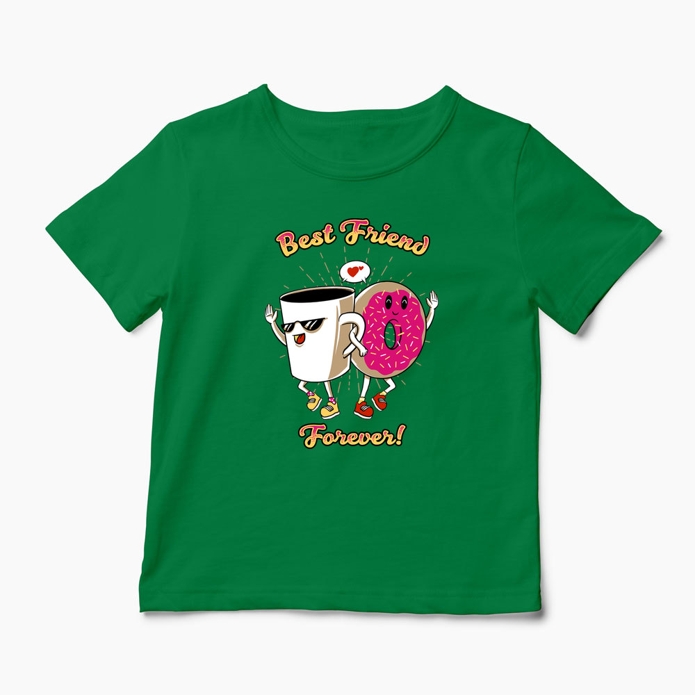 Tricou Cafea și Donut Friends - Copii-Verde