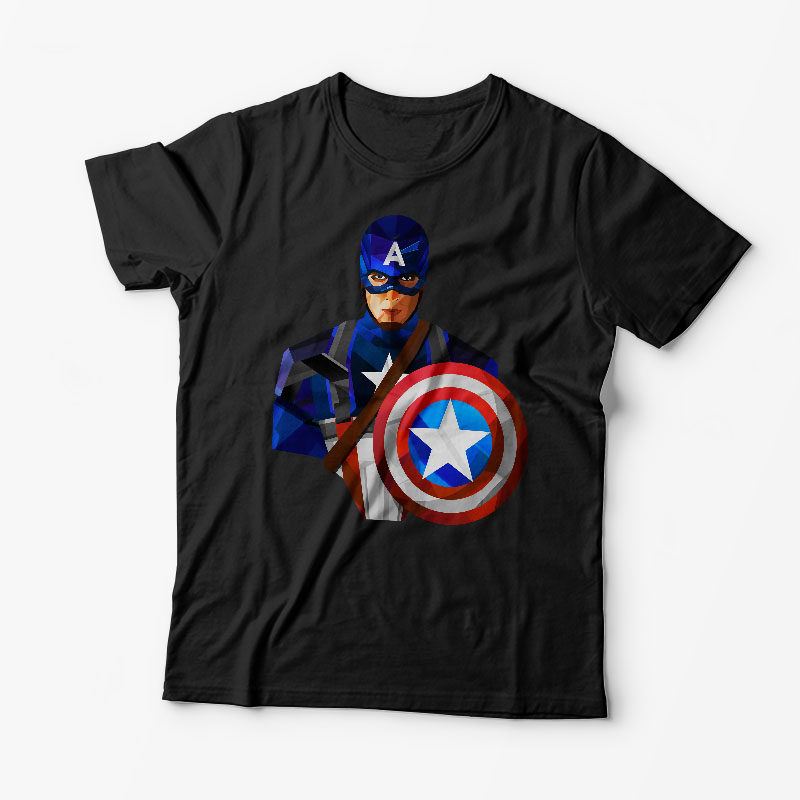 Tricou Captain America - Bărbați-Negru