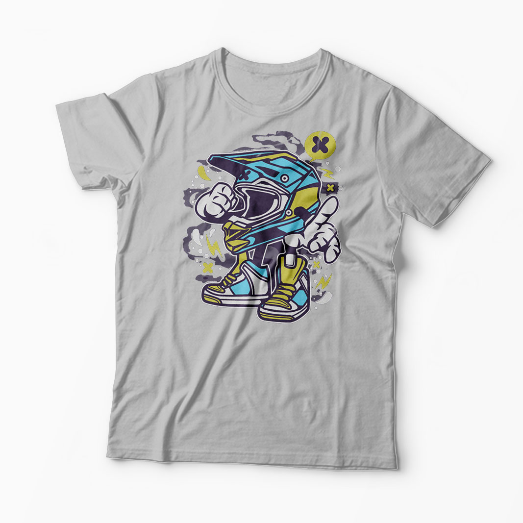 Tricou Casca Motocross - Bărbați-Gri
