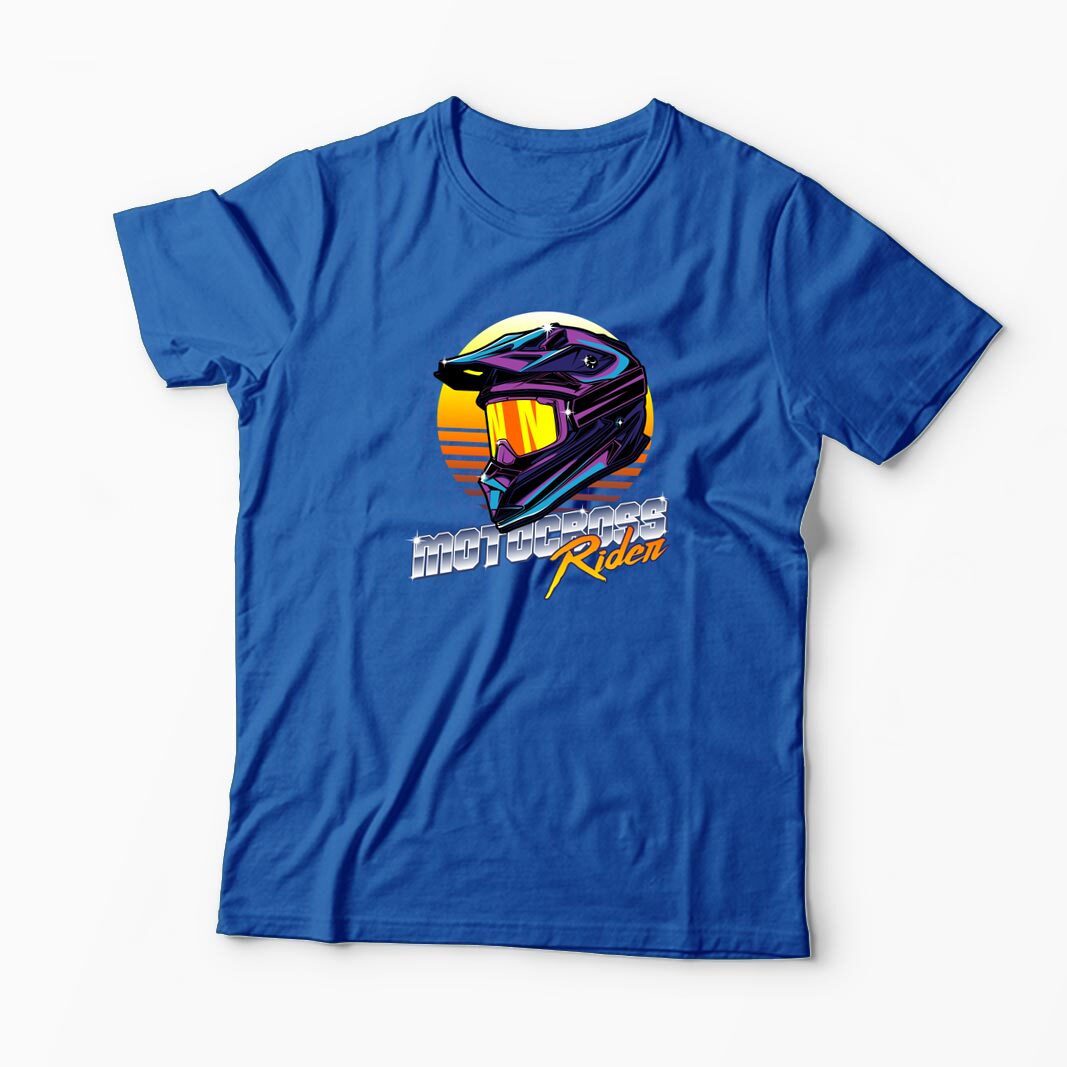 Tricou Cască Motocross Rider - Bărbați-Albastru Regal