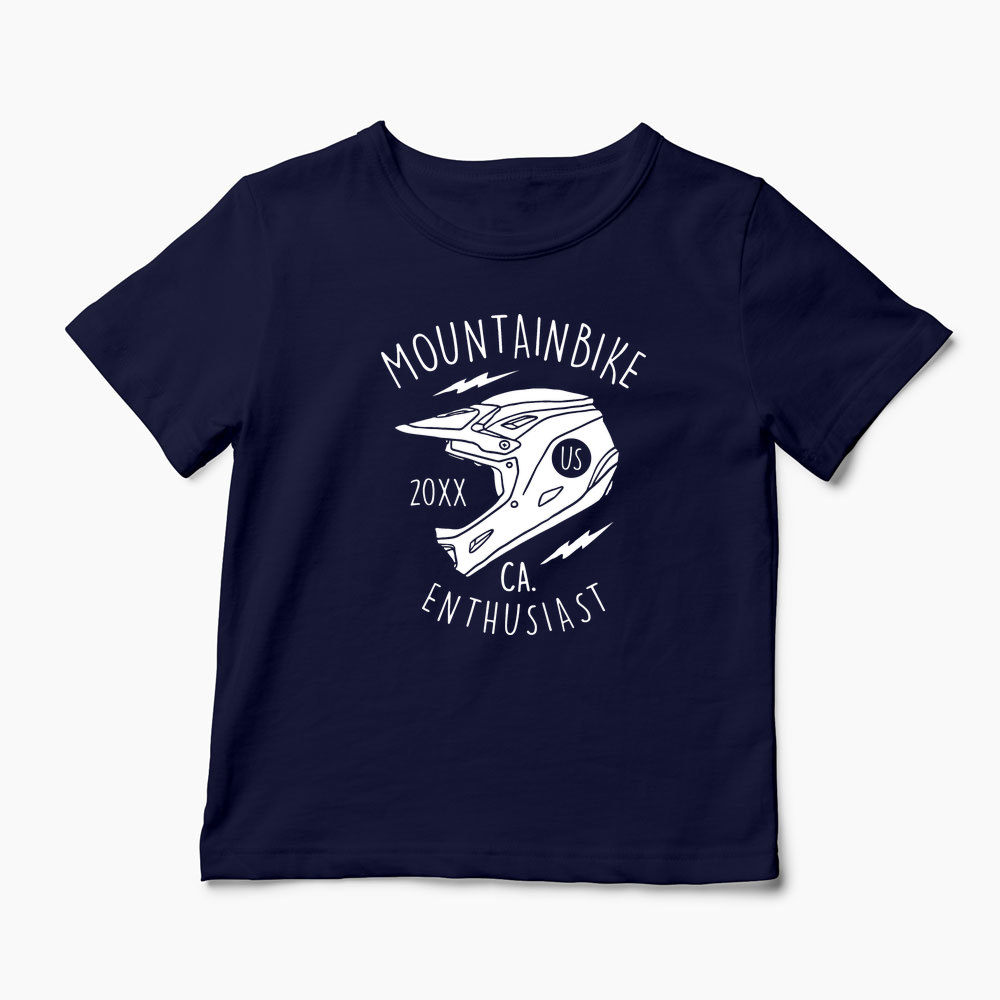 Tricou Cască Mountain Bike Downhill - Copii-Bleumarin