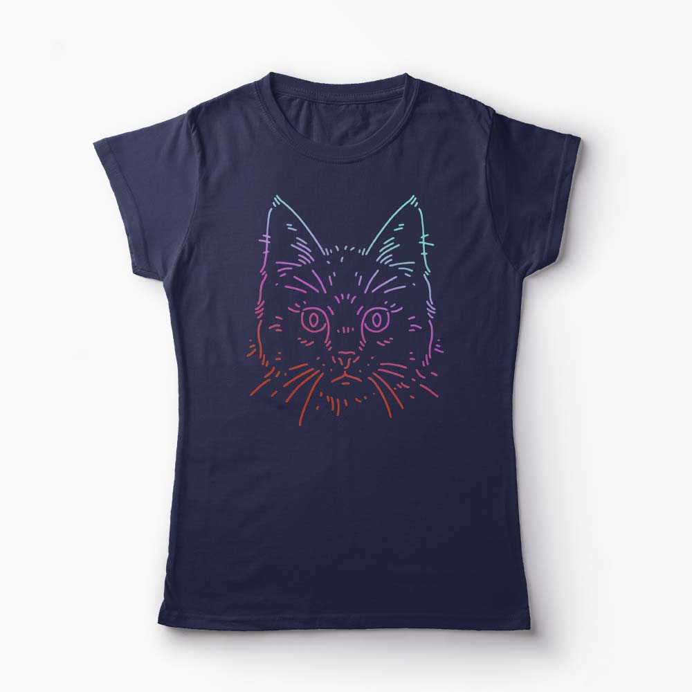 Tricou Cat Colors - Femei-Bleumarin