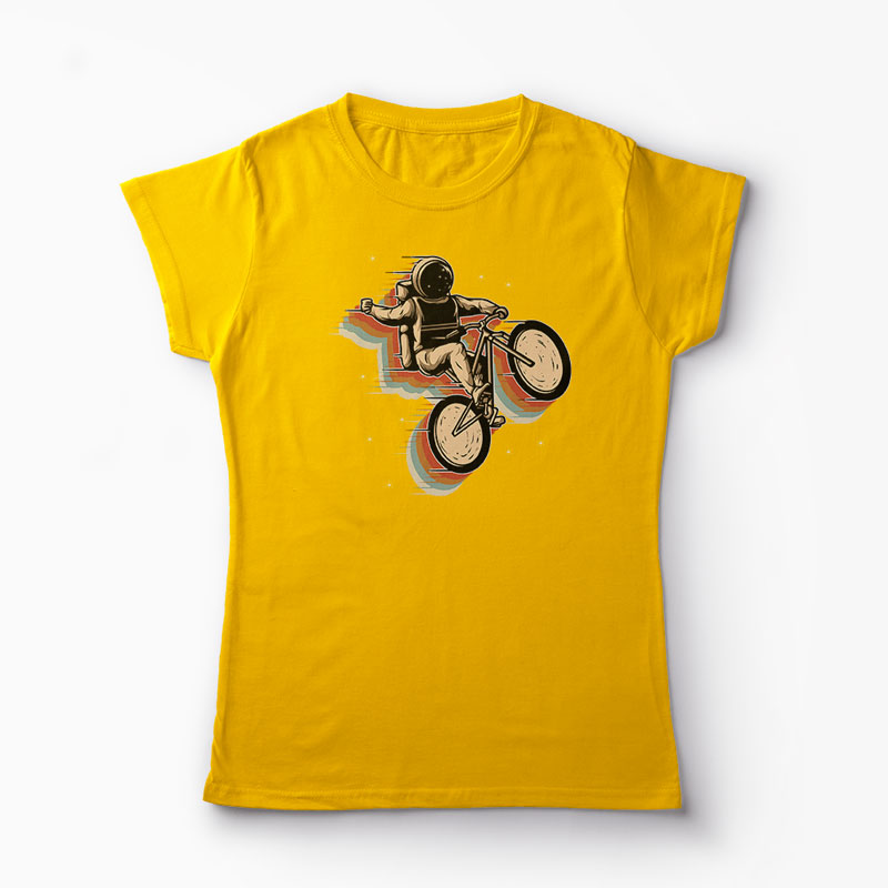 Tricou Ciclism Spațiu - Femei-Galben