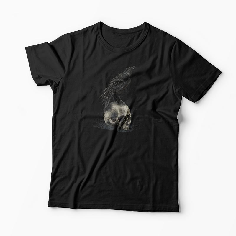 Tricou Cioară Craniu - Bărbați-Negru