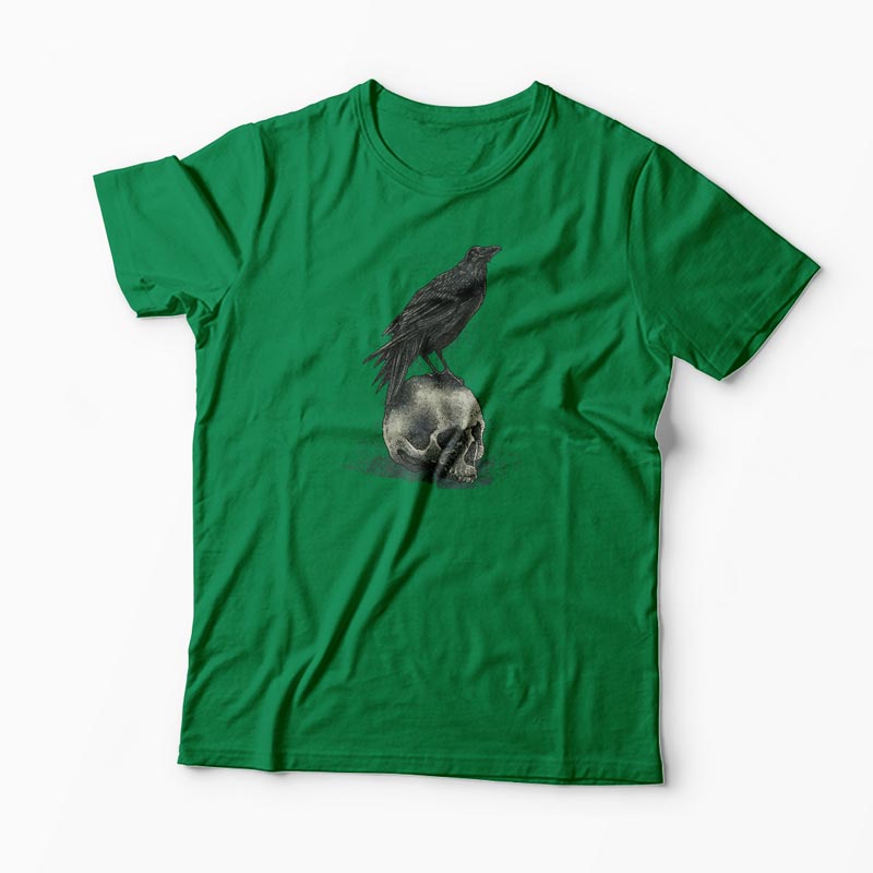 Tricou Cioară Craniu - Bărbați-Verde