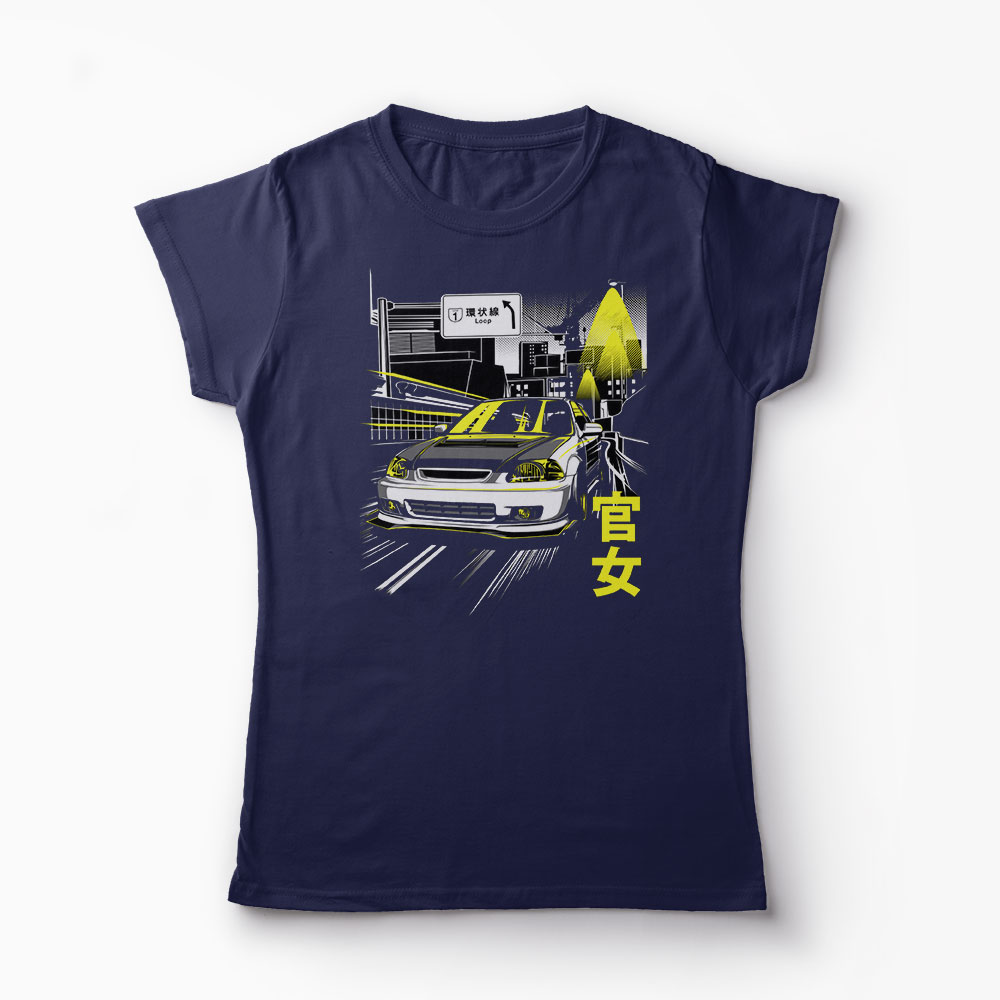 Tricou Civic JDM - Femei-Bleumarin