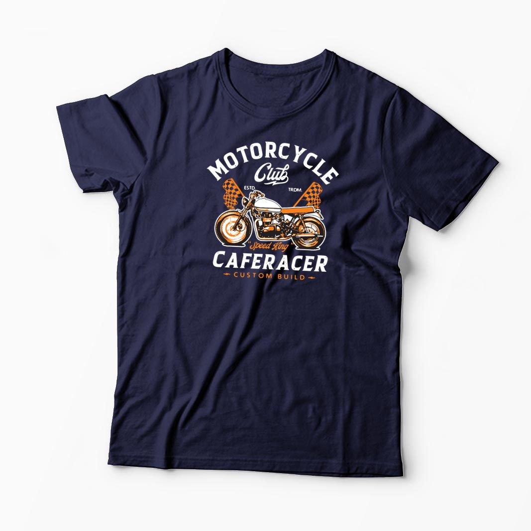 Tricou Club de Motociclete Cafe Racer - Bărbați-Bleumarin