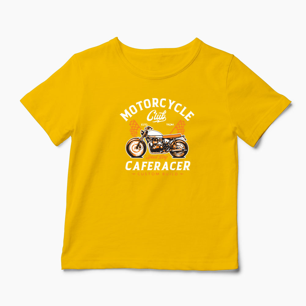 Tricou Club de Motociclete Cafe Racer - Copii-Galben