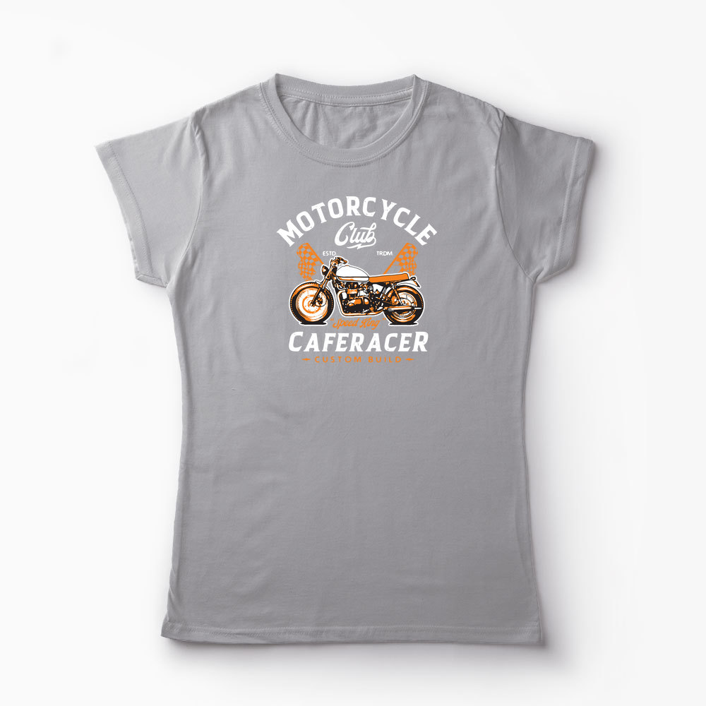 Tricou Club de Motociclete Cafe Racer - Femei-Gri