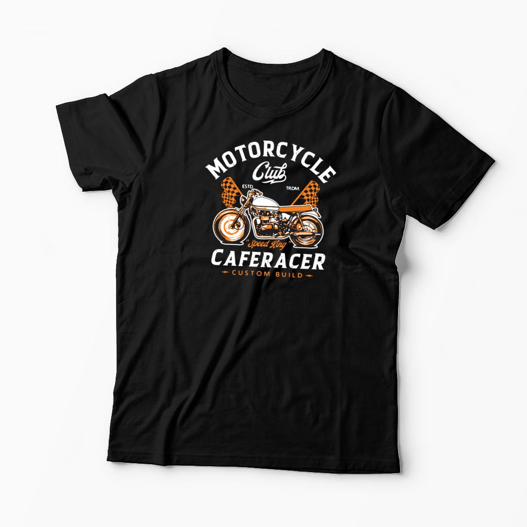 Tricou Club de Motociclete Cafe Racer - Bărbați-Negru