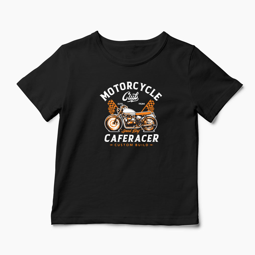 Tricou Club de Motociclete Cafe Racer - Copii-Negru