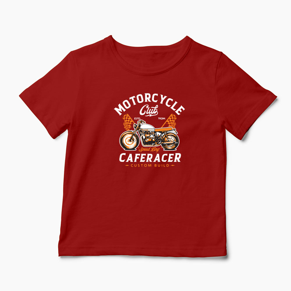 Tricou Club de Motociclete Cafe Racer - Copii-Roșu